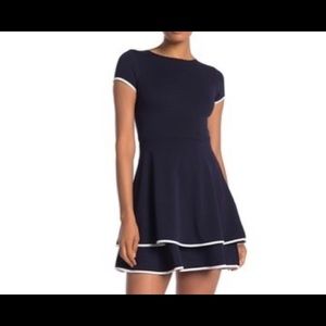Love...ady Nordstrom Navy Ivory Fit & Flare Dress